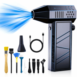 Elektrische Staubgebläse,Druckluft-staubwedel,130000 U/min Mini Electric Air Duster, leistungsstarkes Gebläse mit 8000mAh Akku für PC Reinigungsset, Tastaturen, Laptop, Tastatur, Sofa, Auto