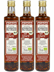 direct&friendly | Bio Olivenöl mit extra scharfer Bio Chili (3 x 500 ml)