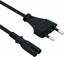 1,5m PS5 Netzkabel,Tolesum Euro-Stecker C7 2-poliges Netzkabel für PS5 / PS4 / PS3 / Xbox Serie X/S - Schwarz 1.5m-Black