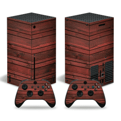 Mcbazel Vinyl Design Sticker Aufkleber für die Xbox Serie X Konsole & Controller - Holz Wood v2