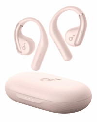 soundcore by Anker, AeroFit Open-Ear Kopfhörer, Ultra bequemes Design, Sicherer Halt, Ausgeglichener Sound, IPX7 Wasserschutz, 42h Akku, Bluetooth 5.3, Kabellose Earbuds für kleine Ohren Pastellrosa