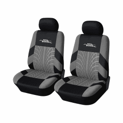 AUTOYOUTH Autositzbezüge für Vordersitze Autositzschoner Reifenschienen Autositzzubehör, Grau Grau 4PCS