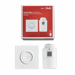 Danfoss Ally Starter Set - Radiator Thermostat & Gateway - Precise Smart Digital Thermostat Compatible with Amazon Alexa, Google Assistant & Zigbee - App & Voice Control - Smart Home Devices"