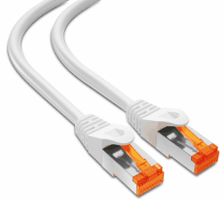 mumbi LAN Kabel 2m CAT 6 Netzwerkkabel geschirmtes F/UTP CAT6 Ethernet Kabel Patchkabel RJ45 2Meter, weiss CAT.6 2.00m weiß