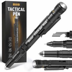 BIIB Geschenke für Männer, Taktischer Stift mit LED, Männer Geschenke für Papa/Opa, Gadgets für Männer, Adventskalender Männer Füllung, Vatertagsgeschenk, Ostergeschenke, Männer Geschenke Weihnachten Bester PAPA der Welt