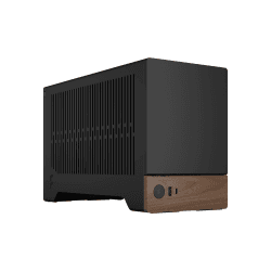 Fractal Design Terra Graphite - Wood Walnut Front Panel - Small Form Factor - mITX Gaming case – PCIe 4.0 Riser Cable – USB Type-C - Anodized Aluminum Panels