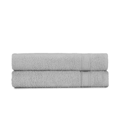 Tuiste Badetücher Silber Grau Hellgrau |%100 Baumwolle Dushtücher Badetuch Set 2 Teilig | 2X Badetücher Set (70x140) | Weich und Saugstark | Farbe : Silbergrau 2 Badetücher Silbergrau