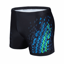 AMZSPORT Badehose Herren Kurz Schwimmhose Eng Wassersport Badeshorts XXL 114006-schwarzblau