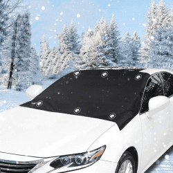 UQTUKO Frontscheibenabdeckung, Auto Scheibenabdeckung mit Magnet Faltbare Windschutzscheibe Abdeckung Auto Abdeckung Winterabdeckung Eisschutzfolie gegen Frost, Sonne, Staub, Schnee, EIS - 206x116cm 206 x 116cm
