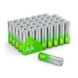 GP Batterien AA 1,5V Super Alkaline Longlife G-TECH Technologie, Vorratspack mit 40 Stück Mignon AA Batterien in praktischer Briefkasten-tauglicher Versandverpackung AA/Mignon (40 Stück)