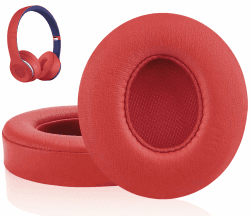 Link Dream Ersatz Ohrpolster für Beats Solo 3 Solo 2, Beats Kopfhörer Ohrpolster mit Weiches Proteinleder und Memory Schaum, Replacement Ear Pads für Beats Solo 2 Solo 3 On-Ear Kopfhörer (Rot) EP-Red