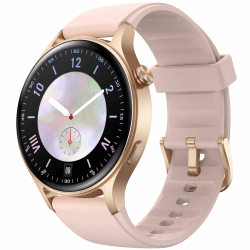 Smartwatch Damen Rund mit Telefonfunktion- 1.32" AMOLED Display, Fitnessuhr mit 110+ Sportmodi &3ATM, Uhren Damen Herren für iOS/Android Schrittzähler mit Pulsmesser/ SpO2/ Schlafmonitor- Rosa
