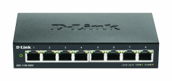 D-Link DGS-1100-08V2, 8-Port Layer 2 Smart Managed Gigabit Switch, (8 x 10/100/1000 Mbit/s BaseT Port, lüfterlos, Metallgehäuse), schwarz Aktuelle Version 8 Port|8x1G