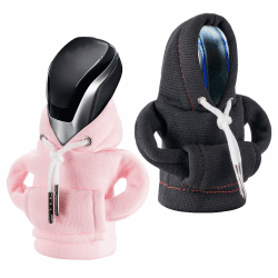 CORATED Schaltknauf Hoodie, Auto Schaltknauf Abdeckung,Hoodie für Schaltknauf, Kleiner Hoodie für Gangschaltung, Schaltknauf Überzug für Auto Dekoratives, Schwarz & Rosa Schwarz&Rosa 2