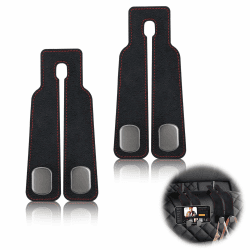 SLAKOZYT Auto Haken，Leder Auto Lagerung Haken，Universal Kopfstütze Haken für Auto， Leder-Kopfstützenhaken mit Telefon Halter,Tragbare Auto Kopfstützenhaken von Taschen, Handtaschen, Einkaufstaschen Eisenhaltig