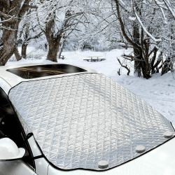 iZoeL Magnetische Frontscheibenabdeckung Auto Frontscheibe Frostschutz Sonnenschutz Schneeschutz Windschutz Eisschutz Abdeckung für Standard Auto (183 * 126CM) 147cm*126cm for Large Car SUV Truck