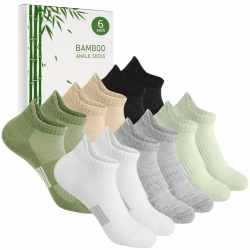 Blu Ninfee Bambus Sneaker Socken Damen 39-42 35-38, Sneakersocken Atmungsaktive Sportsocken, Laufsocken, Geschenke für Frauen, Kurze Damensocken Sommer, 6Paar 39-42 Mehrfarbig