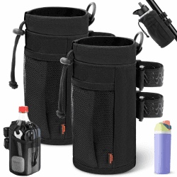 Desing Wish 2 Pcs 24oz UTV Getränkehalter Flaschenhalter Fahrrad Ohne Schrauben Trinkflaschenhalter Fahrradflaschenhalterung Getränke ATV Zubehör Halterung Trinkflaschenhalterung Wasserflaschenhalter Schwarz*2 (passt 12-24oz) 2