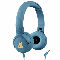 POGS-Kinderkopfhörer mit Kabel | The Elephant 2 | Faltbarer robuster Kinderkopfhörer ab 3 Jahren | Lautstärkebegrenzung 85 dB, Mikrofon | On-Ear | Musik-Sharing-Funktion (rBlau)