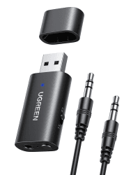 UGREEN Bluetooth 5.1 Adapter 2 in 1 Bluetooth Transmitter Empfänger Klinke Bluetooth Sender für TV, Kopfhörer und Stereoanlage