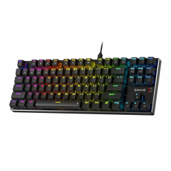 Redragon K660 (K556 TKL) RGB-Gaming-Tastatur mit Kabel, 80% mechanische Tastatur mit 87 Tasten und Aluminiumbasis, verbesserter Hot-Swap leiser linearer roter Schalter TKL Verkabelte Rote Schalter