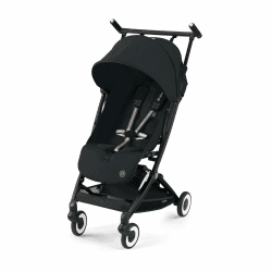 CYBEX Gold Kinderwagen Libelle mit One-Pull Harness, Von ca. 6 Monaten bis ca. 4 Jahre (max. 22 kg), Ultraleicht (nur 6 kg), Magic Black (Schwarz mit schwarzem Rahmen) Magic Black Mit One-Pull Harness