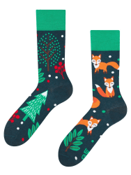 Dedoles Socken Unisex Damen Herren & Kinder Baumwolle viele lustige Designs Fussball Fahrrad Pferde Pflanzen Feuerwehr Geschenk links rechts verschieden 35-38 Rotfuchs