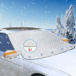 Frontscheibenabdeckung Auto, Magnetische Windschutzscheibenabdeckung, Faltbare Autoabdeckung Winter 145×113cm, Auto Winter Zubehoer für Die Meisten Autoschutzscheiben, EIS, Frost, Staub, Sonne (A)
