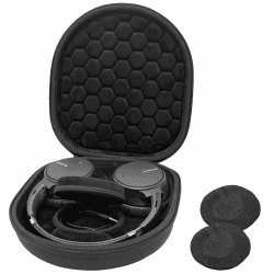ProCase Kopfhörertasche für Sony WH-CH520/ WH-CH720N/ WH-1000XM5/ WH-1000XM4/ Bose 700/ QC35 II Kopfhörer mit Noise Cancelling Tasche Headset Kopfhörer Tragetasche mit 2 Staubschutzhüllen -Schwarz