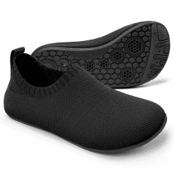 Sosenfer Kinder Hausschuhe Jungen mädchen Anti-Rutsch Sohle Kleinkinder Schuhe Baby Slipper Unisex-SHLAN-28XINXIN Schwarz 30 EU
