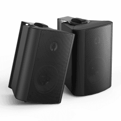 Herdio 4 Zoll Wasserdicht Außenlautsprecher Outdoor-Lautsprecher für Garten, Terrasse, Restaurant,kompatibel mit Bluetooth (200 Watt)