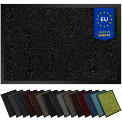 Hochwertige Fußmatte anthrazit-schwarz 40x60 groß für Innen & Außen - Schmutzfangmatte rutschfest, waschbar & wetterfest - Fussmatte für Eingangsbereich & Aussenbereich - Läufer Flur dünn 40x60 Anthrazit Schwarz