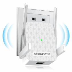 WLAN Verstärker, 1200Mbit/s WLAN Repeater Dual Band 5GHz + 2.4GHz, WiFi Verstärker deckt bis zu 200 m², WiFi Repeater mit Ethernet Anschluss, Unterstützung WPS, Kompatibel zu Allen WLAN Geräten 1200 Mbit/s