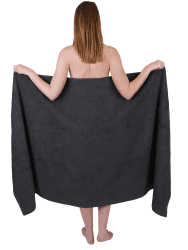 Betz Badetuch groß XXL Berlin Größe 100 x 200 cm Badetücher Saunatuch 100% Baumwolle Graphit 1x Badetuch Graphit