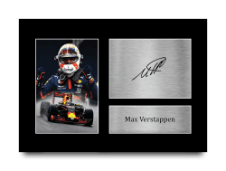 HWC Trading A4 Max Verstappen Formula 1 Geschenke Gedruckt, Signiert Autogramm Bild Für F1 Formel 1 Rennen Fans Mehrfarbig