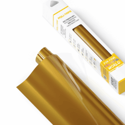 POLI-FLEX® TURBO® - Transferfolie für Textilien - Flexfolie zum Aufbügeln, Plotterfolie für DIY Shirts, Bright Gold matt, 30,5 cm x 122 cm Bright Gold Metallik & Bright - glänzend