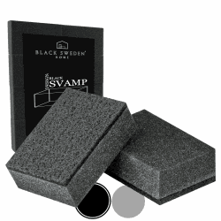 Black Sweden Home® SVAMP Küchenschwamm Schwarz, 8 Stück - Spülschwamm Schwarz, Langlebig und Universell Einsetzbar - Geschirrschwamm, Putzschwamm mit Scheuervlies