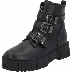 Palado Stiefeletten Damen Beyeal – leichte gefütterte Winterschuhe aus hochwertigem Kunstleder – elegante Boots mit robuster TPR-Sohle für Herbst & Winter 40 EU Schwarz