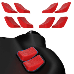 PlayVital Anti-Rutsche Tasten-Matte für Steam Deck LCD Rückseite Tasten, Tasten Pads Verbesserungsset für Steam Deck OLED Back Button-2 Verschiedene Dicken(Passion Rot)