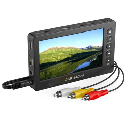 DIGITNOW! HD Video Capture Box 1080P 60FPS USB 2.0 Video zu Digital Converter mit 5" OLED Bildschirm, AV&HDMI Video Recorder Capture von VCR, DVD, VHS Tapes, Hi8, Camcorder, Gaming Systems Black