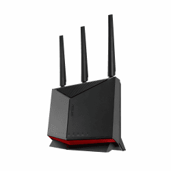 ASUS RT-BE86U WiFi 7 BE6800 Dual Band Gigabit Router (unterstützt 4096-QAM, Multi-Link-Betrieb (MLO), 10G-Port, abonnementfreie Netzwerksicherheit und umfassende VPN-Funktionen)