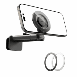 ESR für Magsafe Handyhalterung Flugzeug, Magnetische Flugzeug Reise Gadgets, Universelle Flugzeug Handyhalter Handy Ständer mit Magsafe Ring für iPhone 16 15 14 13 12, Samsung, Android, Reise Zubehör Schwarz