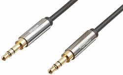 Amazon Basics Auxiliary Kabel, Stereo-Audiokabel, 3,5 mm-Klinkenstecker auf 3,5 mm-Klinkenstecker, 1.2 m, 2-er Pack, Schwarz 1,2 m 2-er Pack