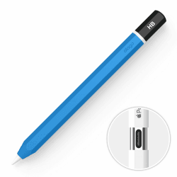elago Klassische Hülle Kompatibel mit Apple Pencil (USB-C) Hülle, Dauerhaftes Silikon, Klassisches Design, Kompatibel mit Magnetischer Aufladung (Blau)