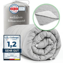 Welldora OPTICLIMA Allergiker Bettdecke 220x240 | Fachärztlich getestet & Oeko-Tex | Zweiteilige Sommerdecke & Winterdecke | 4 Jahreszeiten Bettdecken mit Druckknöpfen | Premium Duvet 220x240cm 2-teilige Vierjahreszeitendecke 220 x 240 cm