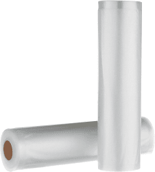 Amazon Basics 22 cm x 500 cm, 2 Rollen für Vakuumierer, Kunststoff, Klar 22 cm x 500 cm Rollen