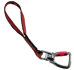 Kurgo Sicherheitsgurt-Halteclip für Hunde, Hundegurt für Autofahrten, mit drehbarem Karabiner Clip, Länge 25 cm, Rot Gurtschleife Rot Einzelpack
