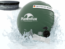 Planenfux® Poolkissen Winter Ø 200 cm (für Ø200-290 cm Pools) | 2m XXL Pool Winterkissen rund | Luftkissen Pool Kissen Winterfest | Chlorbeständiges Überwinterungskissen für 244 cm Rundpool Ø 200 cm Grün