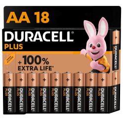Duracell Plus Batterien AA, 18 Stück, langlebige Power, AA Batterie für Haushalt und Büro [Amazon exclusive] Größe AA Plus (+100% Langlebiger) 18 Stück