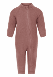 Mikk-line WALKOVERALL | Wollwalk Overall Baby | Baby Schlafanzug Aus Wolle Für Baby Und Kleinkind | 95% Wolle - 100% mulesingfrei Merinowolle | Schlafanzug Baby Ohne Füße 74 Burlwood